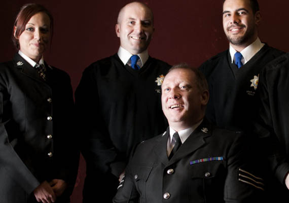 Today, Llangollen has a team of Neighbourhood Policing Officers and a team of Patrol/Response officers. The Neighbourhood team (pictured) consists of one Sergeant, one Constable and three Police Community support officers who are responsible for managing local issues within the community. The neighbourhood team are supported by patrol officers, all of whom are Police Constables, with ten currently working in the Llangollen area.